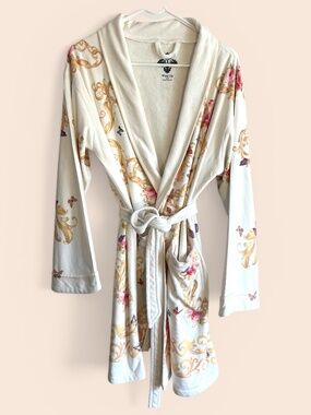 Wrap Up by VP Velour Butterfly Design Short Robe Size M/L (est)